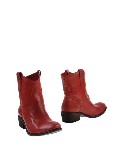 Frye Ankle Boots In Red