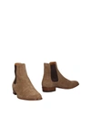 Saint Laurent Ankle Boots In Beige