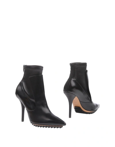 Givenchy Black Leather Stretch Ankle Boot