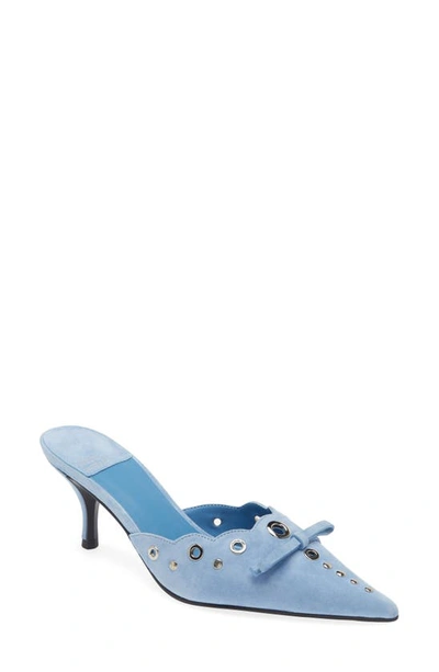 Jeffrey Campbell Gratis Pointed Toe Mule In Baby Blue