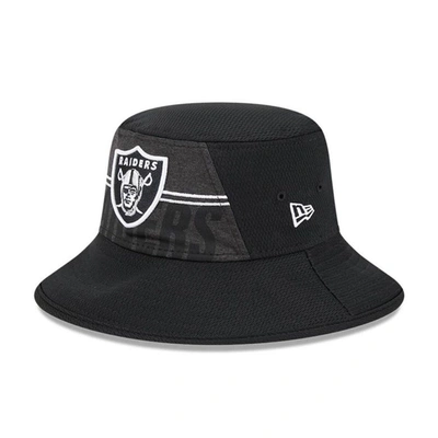New Era Black Las Vegas Raiders 2023 Nfl Training Camp Stretch Bucket Hat