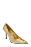 Jeffrey Campbell Risktaker Pointed Toe Pump In Gold