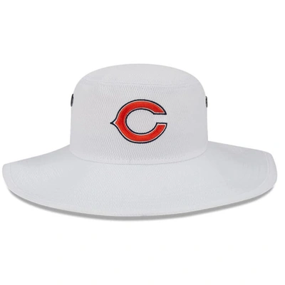 New Era White Chicago Bears 2023 Nfl Training Camp Primary Logo Panama Bucket Hat