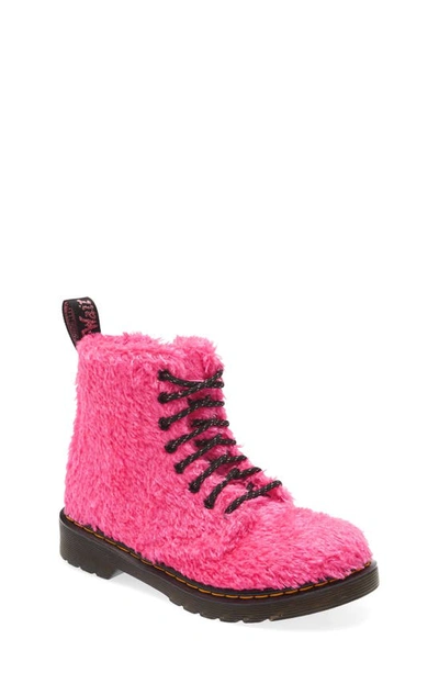 Dr. Martens' Kids' 1460 Tinsel Faux Fur Boot In Pink Fur