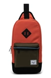 Herschel Supply Co Heritage Sling Pack In Chili / Black / Green / Blue