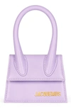 Jacquemus Le Chiquito Leather Mini Shoulder Bag In Viola