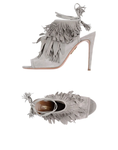 Aquazzura Sandals In Light Grey