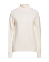 Drumohr Woman Turtleneck Cream Size Xl Lambswool In White