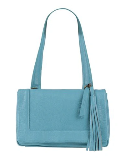 Corsia Woman Shoulder Bag Sky Blue Size - Soft Leather In Red