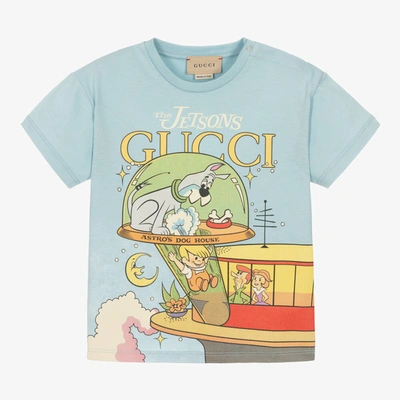 Gucci Babies' Blue Cotton The Jetsons Logo T-shirt