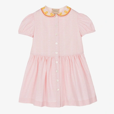 Gucci Kids' Ly Logo Dress In Pink