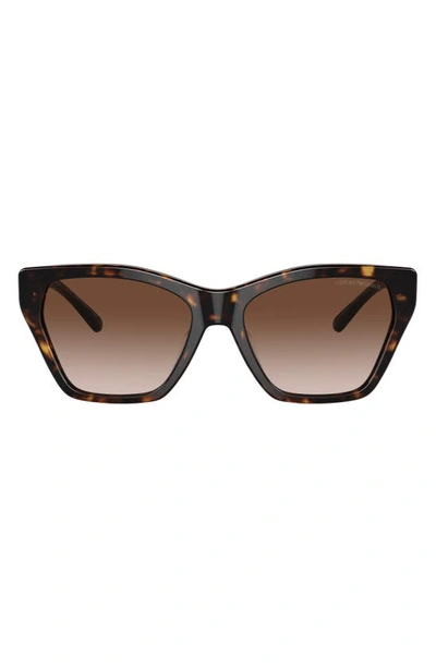 Emporio Armani 55mm Gradient Cat Eye Sunglasses In Shiny Hava