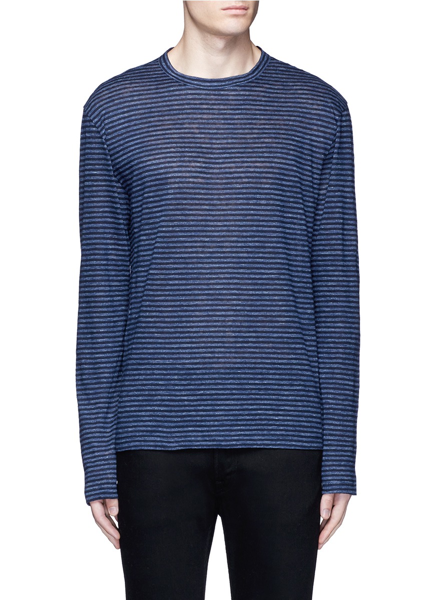 Alexander Wang T Stripe Linen T-shirt | ModeSens