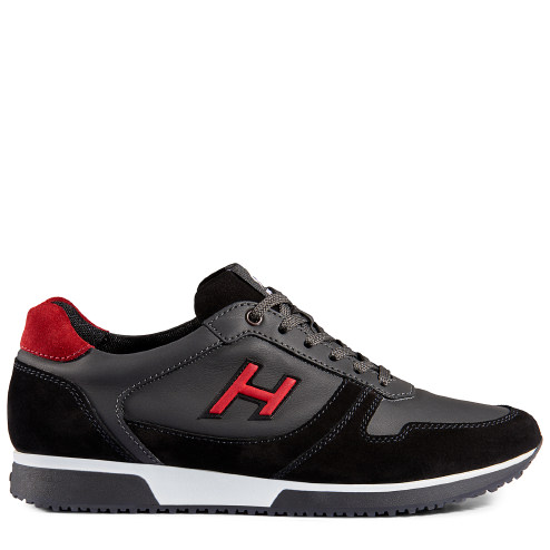 Hogan Sneakers - H198 In Grigio Nero Rosso | ModeSens