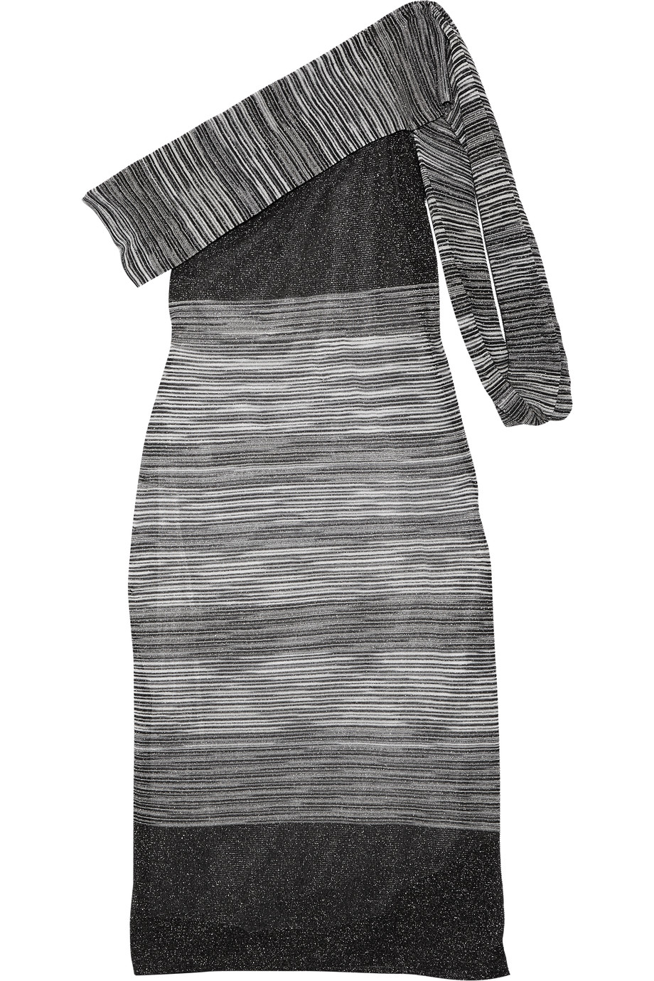 Missoni One-shoulder Metallic Crochet-knit Dress | ModeSens