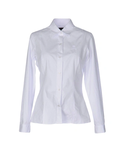 Philipp Plein Solid Color Shirts & Blouses In White