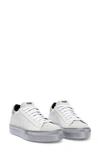 P448 Thea Platform Sneaker In White/pearl