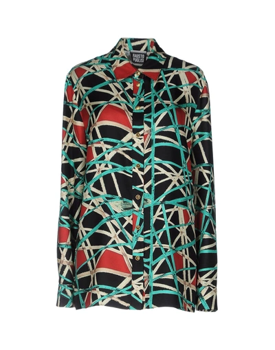 Fausto Puglisi Patterned Shirts & Blouses In Light Green