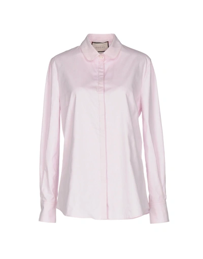 Gucci Solid Color Shirts & Blouses In Light Pink