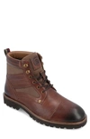 Thomas & Vine Feron Cap-toe Ankle Boot In Brown