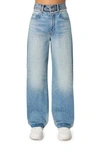 Amiri Double Waistband Wide Leg Jeans In Vintage Indigo-ita Rigid Denim