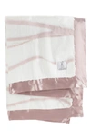 Little Giraffe Luxe Ribbon Baby Blanket In Dusty Pink