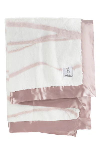 Little Giraffe Luxe Ribbon Baby Blanket In Dusty Pink