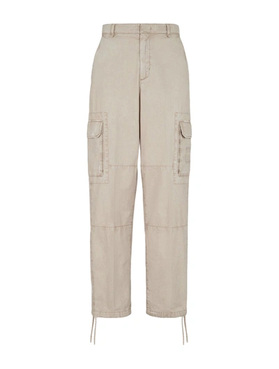 Fendi Trousers Dyed Gab.stretch Lab In Nude & Neutrals