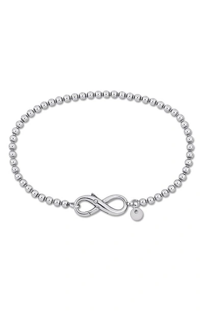 Delmar Infinity Bead Link Bracelet In Metallic