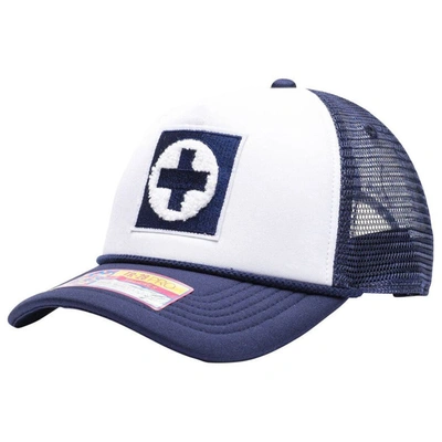 Fan Ink White Cruz Azul Scout Trucker Snapback Hat
