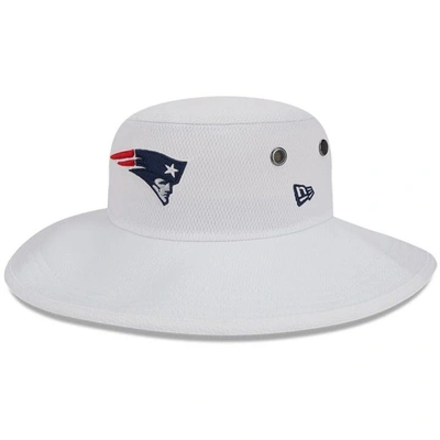 New Era White New England Patriots 2023 Nfl Training Camp Panama Bucket Hat