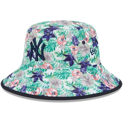 New Era New York Yankees Tropic Floral Bucket Hat In Navy