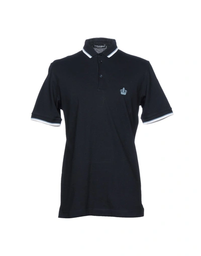 Dolce & Gabbana Polo Shirts In Blue