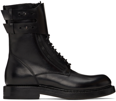 Ann Demeulemeester Jeroom Combat Boots In Black