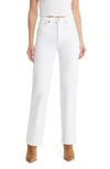 Re/done '90s High Waist Loose Stretch Denim Jeans In White