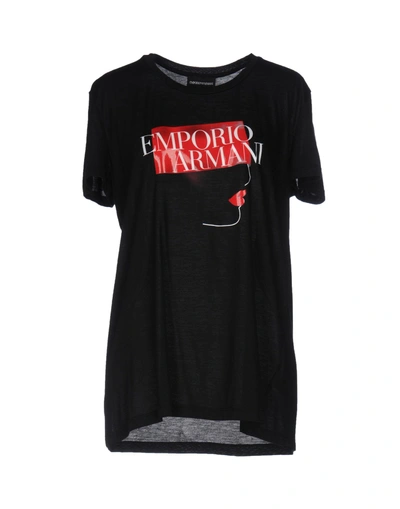 Emporio Armani T-shirts In Black