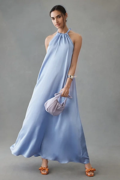 Essentiel Antwerp Daxos Maxi Dress In Baby Blue