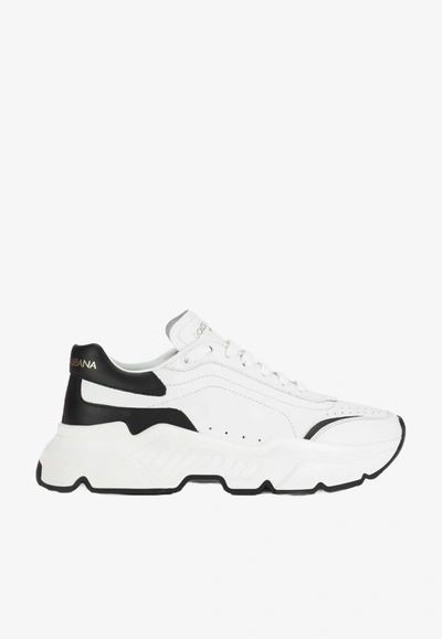 Dolce & Gabbana Daymaster Nappa Calfskin Sneakers In White