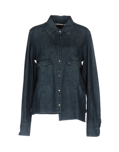 Golden Goose Denim Shirts In Blue