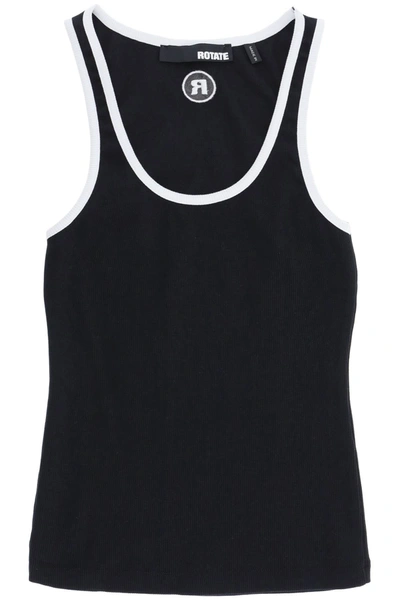 Rotate Birger Christensen Tank Top With Logo Embroidery In Multi-colored