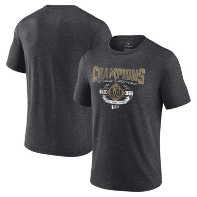 Fanatics Branded  Heather Charcoal Vegas Golden Knights 2023 Western Conference Champions Icing Tri-