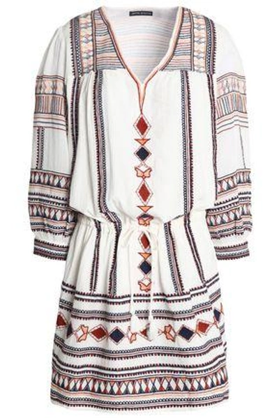 Antik Batik Woman Tasseled Embroidered Cotton-gauze Dress White