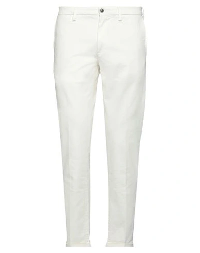 Re-hash Re_hash Man Pants Ivory Size 40 Cotton, Elastane In White