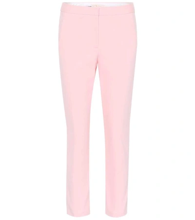 Tory Burch Vanner Cropped Trousers In Pink