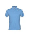 K-way Polo Shirts In Pastel Blue