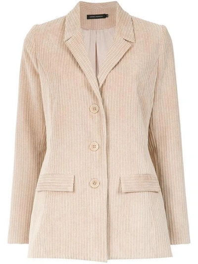 Andrea Marques Corduroy Blazer In Off White