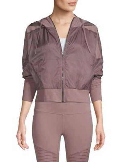 Alo Yoga Aqua Bomber Jacket In Smoky Quartz