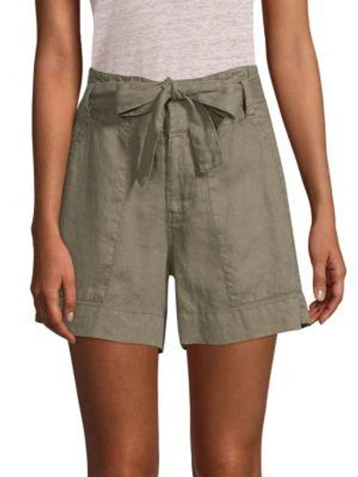 Joie Daynna Linen Shorts In Jungle