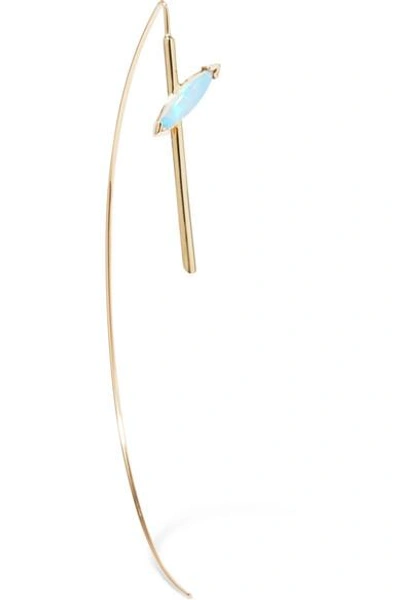 Wwake Sky 14-karat Gold Opal Earring In Blue