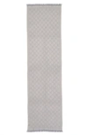 Gucci Gg Pattern Scarf, Zinc/gray In 1763 Zinc/ight Grey